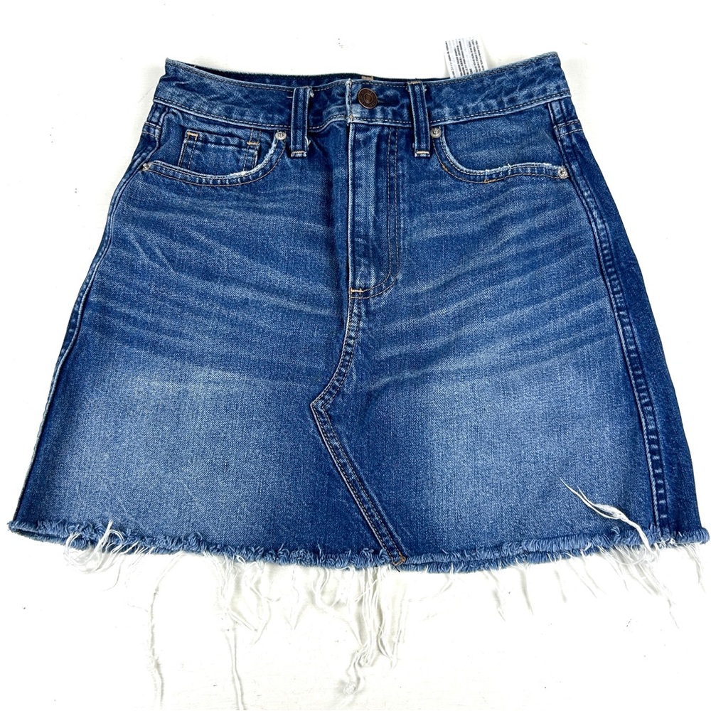 Abercrombie And Fitch A&F Denim Jean Mini Skirt Sz 25